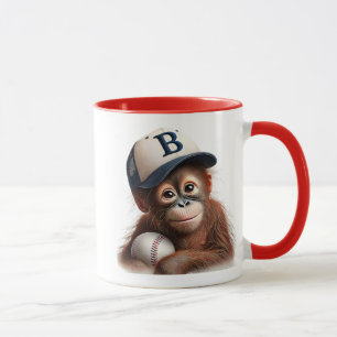 Mug Un orang-outan joueur de baseball.