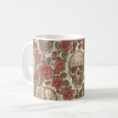 Mug Un ornement sans faille dans un style rétro avec d (Devant gauche)