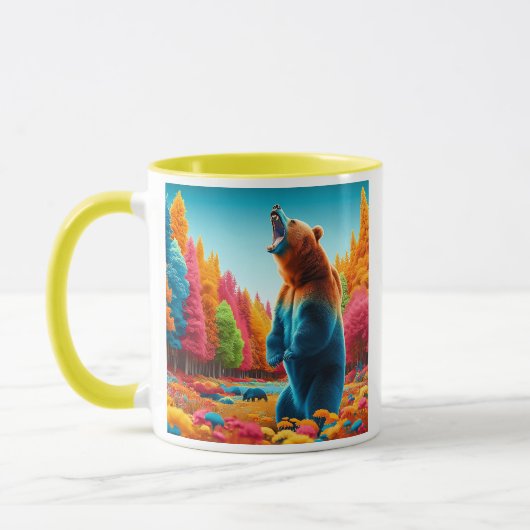 Mug Un ours imposant, dressé sur ses pattes arrière. (Gauche)