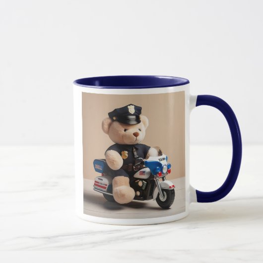 Mug Un ours policier en peluche. (Droite)