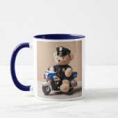Mug Un ours policier en peluche. (Gauche)