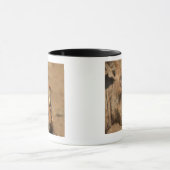 Mug Un Oxpecker sur un museau de warthogs, (Centre)