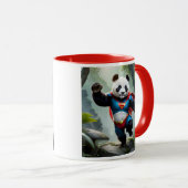Mug Un panda héro courageux. (Devant droit)
