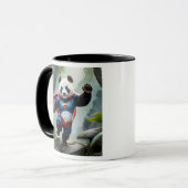 Mug Un panda super héros. (Devant gauche)