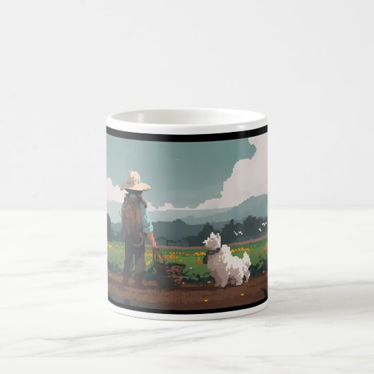 Mug Un Paysan Pixel Et Le Chien (Centre)