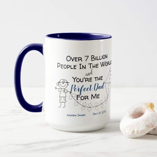 Mug Un PÈRE Parfait Pour Moi - De Garçon (Avec donut)