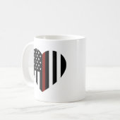 Mug Un petit drapeau américain en forme de coeur (Devant gauche)