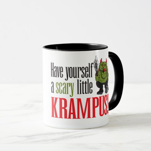 Mug Un petit Krampus effrayant (Devant droit)
