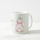 Mug Un petit lapin vous aime Queue cœur arc menthe (Devant droit)