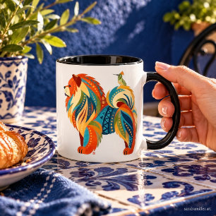 Mug UN PETIT OISEAU M'A DIT Chow Dog Art Populaire