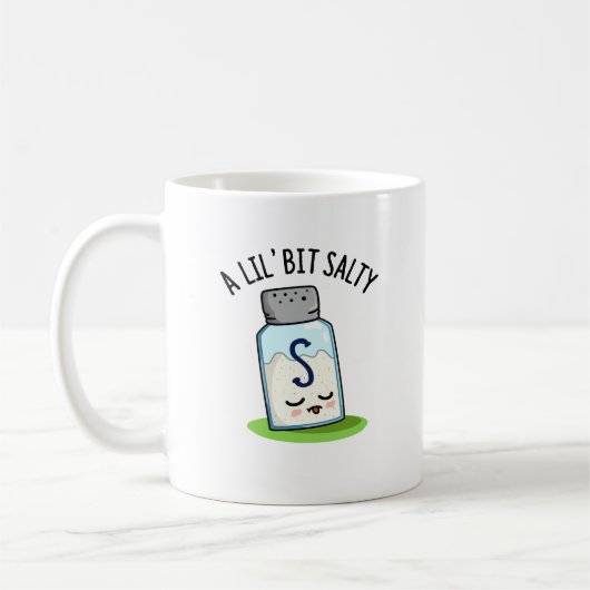 Mug Un Petit Peu Salé Drôle Sel Shaker Pun (Gauche)