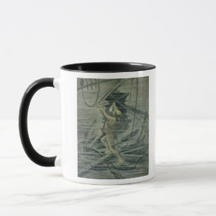 Mug Un plongeur de mer profonde regardant les épaves