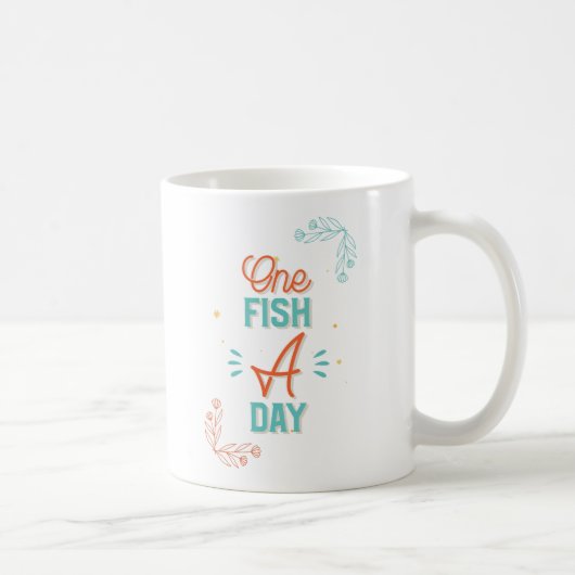 Mug Un poisson par jour Lettres (Droite)