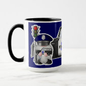 Mug Un policier avec un camion de police (Gauche)