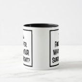 Mug Un pompier ou un pompier Super Talent. Deux tons (Centre)