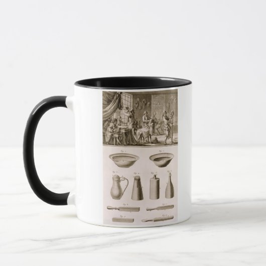 Mug Un raseur-coiffeur et outils de coiffeur, du (Gauche)