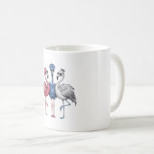 Mug Un restaurant avec trois flamants roses uniques (Devant droit)