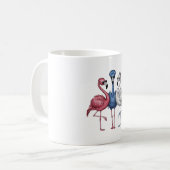 Mug Un restaurant avec trois flamants roses uniques (Devant gauche)