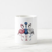 Mug Un restaurant avec trois flamants roses uniques (Centre)