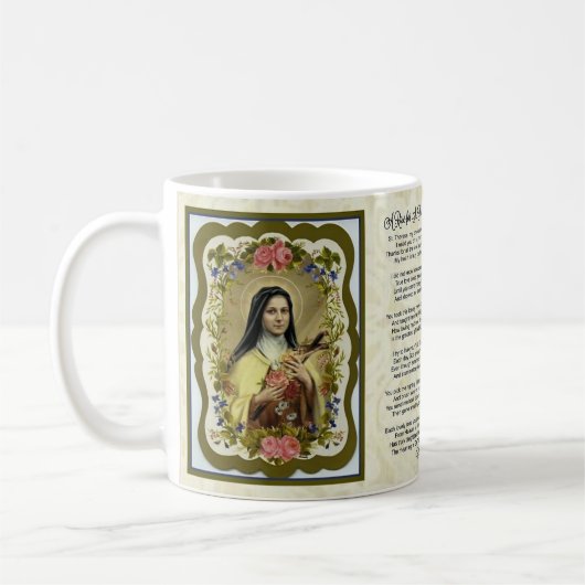 MUG UN ROSE POUR LA PRIÈRE DE ST THERESE (Gauche)