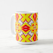 Mug Un rouge blanc vif classique motif (Devant gauche)