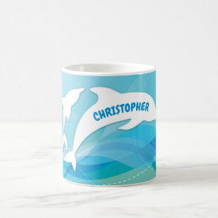 Mug Un saut de dauphin dans l'océan Personnalisé