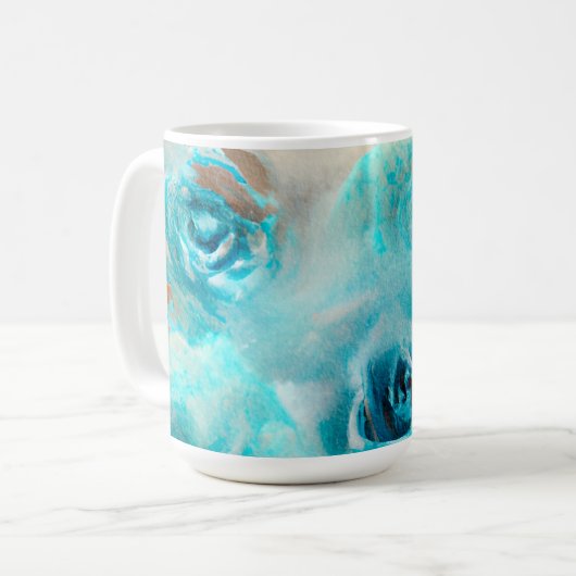 Mug Un Shabby Bleu Chic Ephemera Design Series 7 (Devant gauche)