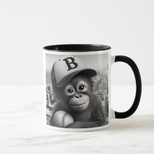 Mug Un singe fan de baseball.
