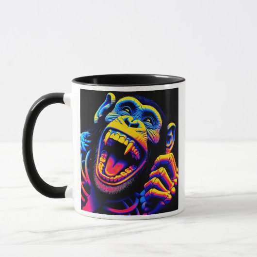 Mug Un singe hurlant dans un style pop art. (Gauche)