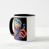 Mug Un singe hurlant dans un style pop art. (Devant gauche)