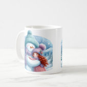 Mug Un Snowman embrasse une fille dans une Wonderland  (Devant gauche)