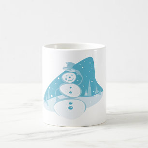Mug Un Snowman Portant Un Chapeau Haut