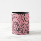 Mug un soleil levant devant la mer,mug (Centre)