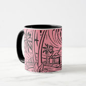 Mug un soleil levant devant la mer,mug (Devant gauche)