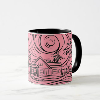 Mug un soleil levant devant la mer,mug
