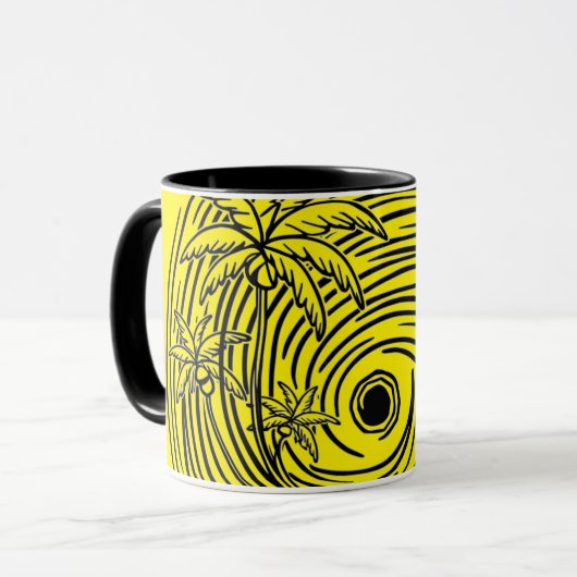 Mug un soleil levant devant la mer,mug (Devant gauche)