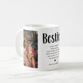 Mug Un soupir d'amour : 2 Photo & Citation Bestie Coff (Devant gauche)