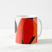 Mug Un tableau abstrait de noir, blanc et re (Devant droit)