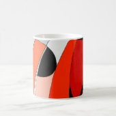 Mug Un tableau abstrait de noir, blanc et re (Centre)