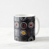 Mug Un tableau abstrait ; une grille de cercles estamp (Devant droit)