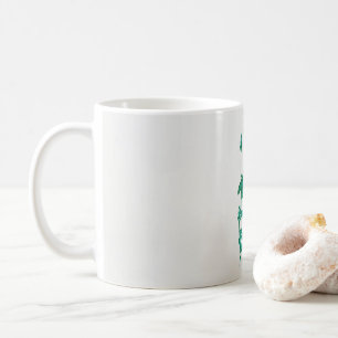 Mug un tableau d'une fleur et d'un poisson sur un doss