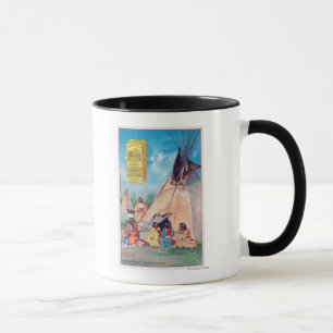 Mug Un tepee indien de corneille, annonce de produit