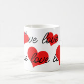 Mug Un texte d'amour et des coeurs rouges (Centre)