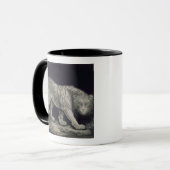 Mug Un tigre de vagabondage (crayon sur le papier) (Devant gauche)