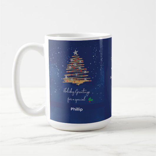 Mug Un travailleur en hygiène Merci Holiday Christmas (Gauche)