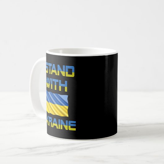 Mug Un trident ukrainien drapeau ukrainien Ukraine (Devant gauche)