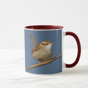 Mug Un Troglodyte de Bewick curieux dans l'arbre