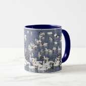 Mug Un troupeau d'oies des neiges à la plage (Devant droit)