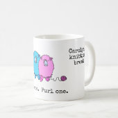 Mug Un truc. Purl one. Avec des moutons moelleux (Devant droit)
