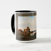 Mug Un Vaste Paysage De Rivière Avec Des Moulins À Ven (Devant gauche)